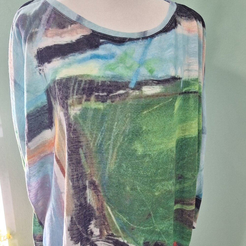 Shana Bold Colors Blouse. Size XXL